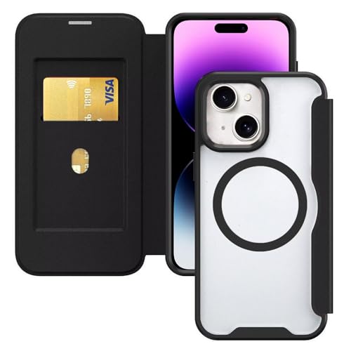 ESONG Cover per iPhone 14 Pro Max,con 4 Porta Carte Slot/Chiusura