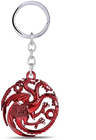 Dragon Key Chain Targaryen Key Chain, Red, Standard