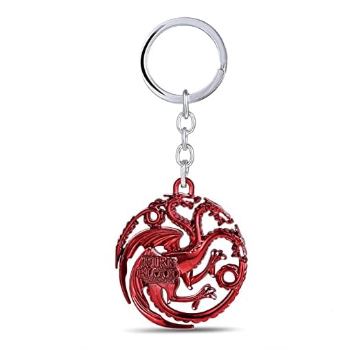 Bkinpid Llavero de dragón Targaryen, Rojo -, Regular