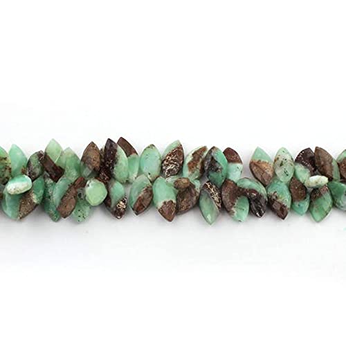 Chrysoprase bio perles de lithothérapie facettées en forme marquise pour bijoux