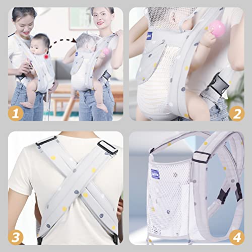 TOYANDONA portador de bebê Transportadora recém- nascida ajustável Saco da transportadora do bebê po