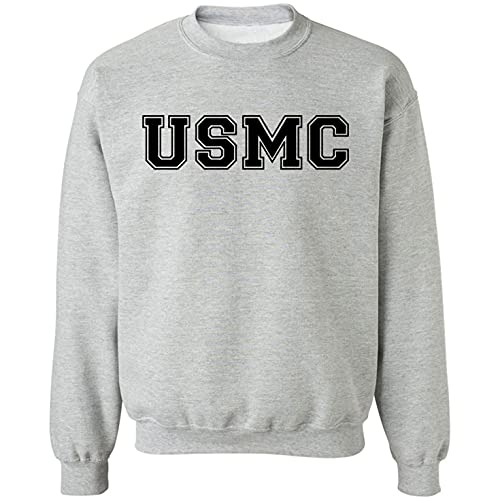 USMC Athletic Marines Military Style Crewneck Sweatshirt in Gray - X-Large