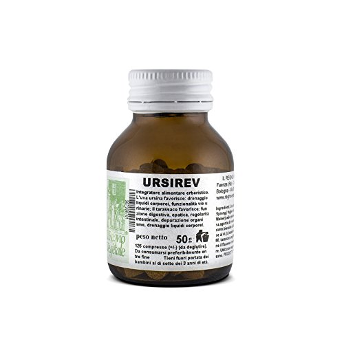 URSIREV Integratore 125 Compresse con Estratto secco di Uva ursina Prodotto Italiano Made In Italy 1 Confezione Cistite Infiammazione Vie Urinarie