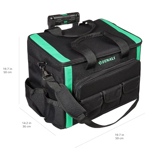 Amazon Basics Tool Storage Rolling Bag with LED Light, 20 Pockets, Adjustable Shoulder Strap, Black by Amazon Basics - Image 6