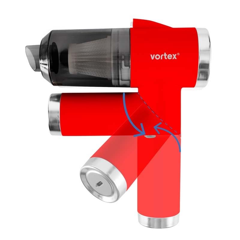 Vortex Aspirateur à Main sans Fil Pliable LED Crc90 Rouge