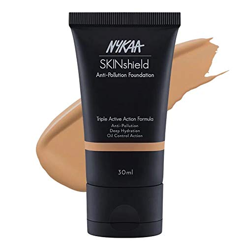 Nykaa SkinShield Anti-Pollution Matte Foundation - Golden Hour 10 (30ml)