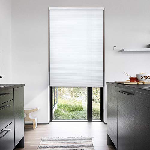 Window Shades Cellular Shades Cordless Honeycomb Blinds Light Filtering Door Window Blinds For Home And Office 34 X 36 Inch White #TOP6