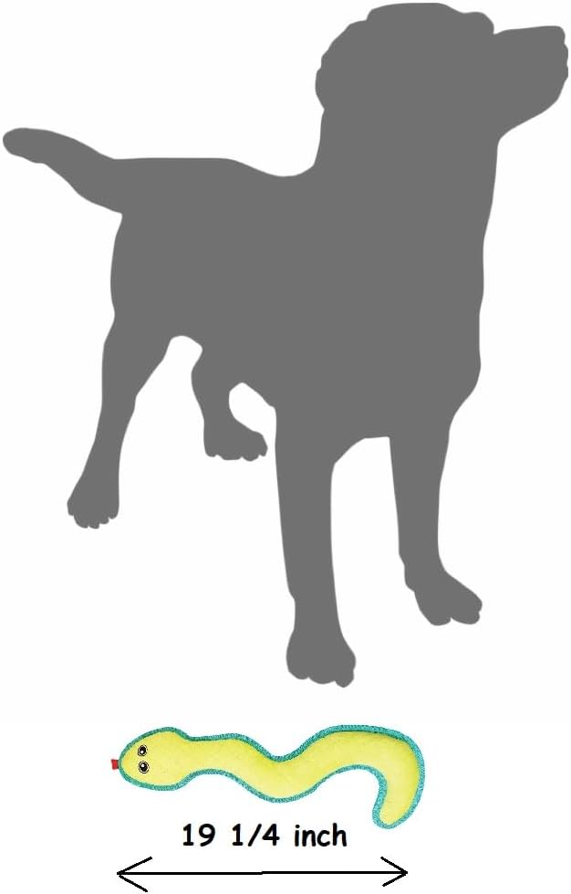 MPP Large Breed Dog Toy Extremely Durable Bite Resistant Silly Snake Bright Colorful (Full Set - All 3 Toys)