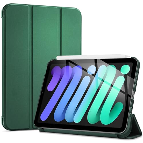 Image of ProCase Smart Case for iPad mini 7 A17 Pro 2024 /Mini 6 2021 8.3 inch -Mgreen | Slim iPad Mini 7th /6th Gen Case Hard Back Cover for iPad Mini 7th Gen A2995 /A2996 /A2993 /6th Gen A2567 A2568 A256