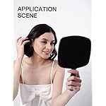 OMIRO Hand Mirror, Black Handheld Mirror with Handle, 6.6" W x 9.2" L - Image 5