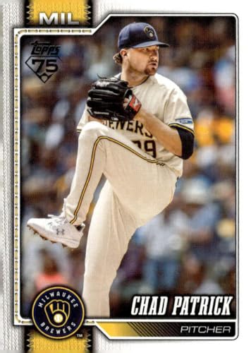 2026 TOPPS #217 CHAD PATRICK MILWAUKEE BREWERS BASEBALL OFFICIAL TRADING CARD OF MLB