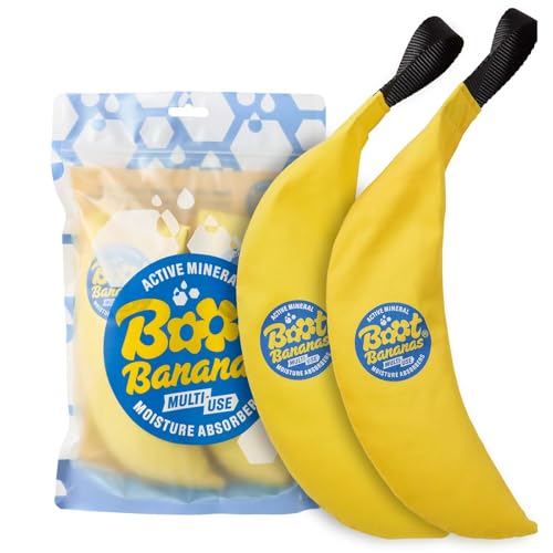 Boot Bananas Active Mineral Moisture Absorbers &ndash; Heat-Free Drying Inserts for Wet Hiking Boots, Ski Boots, Trainers & Outdoor Gear &ndash; Combat Damp, Odour & Footwear Funk &ndash; Lasts up to 12 Months