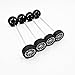 10PCS Toy Car Wheels 25mm Rubber Tire Wheels with Metal Shaft for RC Car Truck DIY Model Toy Wheel Replacement Accessories (2.5x25mm)