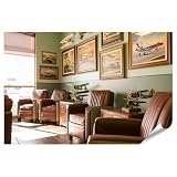 islandburner Premium Poster Nostalgische Aviator-Lounge 