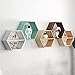 Półki sześciokątne Zestaw 5, półka ścienna sypialni, do przechowywania zdjęć, roślin, książek, wystroju stojaka o strukturze plastra miodu do łazienki, kuchni, sypialni, salonu