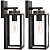 Outdoor Wall Light Fixtures, Exterior Waterproof Wall Lanterns, Bronze Porch Sconces Wall Mounted Lighting with E26 Sockets & Glass Shades, Modern Wall Lamps for Patio Front Door Entryway, 2-Pack