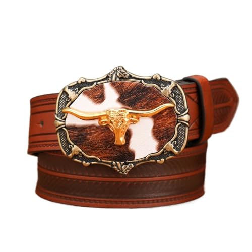 Ceinture western unisexe pour ajuster vos jeans de rodéo avec une boucle Longhorn robuste