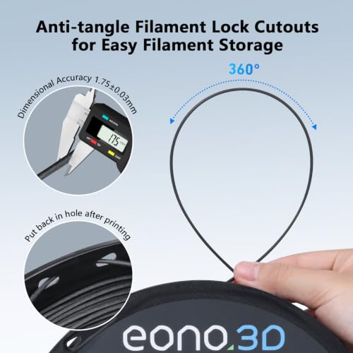 Image of PP-GF Printer Filament 700g,Up to 30% Lighter Than PLA,for Drones | 10% Lighter than PP, Excellent Toughness, Polypropylene Engineering Material, Industrial Applications, 1.75±0.03mm, Black