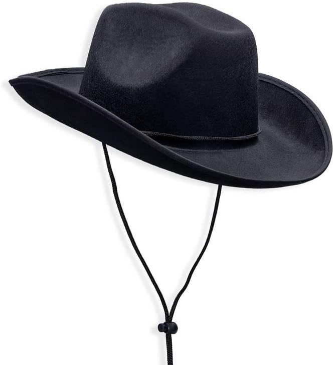 COLLECT PRESENT Plain Felt Cowboy & Cowgirl Hat for Men, Women, and Teens | Western Studded Cowboy Hat in Adult Sizes