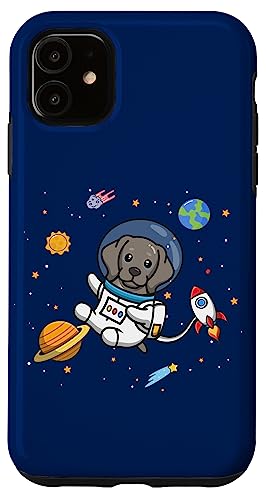 Cute Kawaii Kids Boys Girls Space Weimaraner Dog Lover �X�}�z�P�[�X iPhone 11 �p