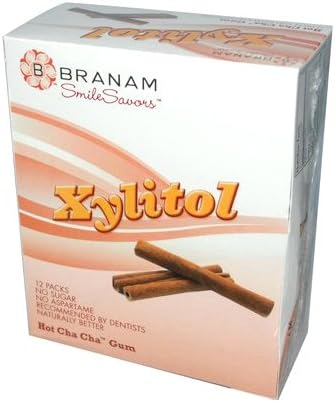 Branam Oral Health Smile Savors Xylitol Gum Hot Cha Cha -- 12 Packs