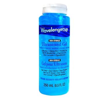 Wavelength® MP Blue Multi-Purpose Ultrasound Gel. Transmission Gel. 250ml Bottle x 1. Made in Canada. (1 unit).