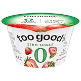 Too Good & Co. Zero Sugar Strawberry Yogurt-Cultured Ultra-Filtered Low Fat Milk Product, Creamy and Delicious Low Fat Yogurt Product Snack Cup with Zero Sugar*, Good Source of Protein, 5.3 OZ Cup