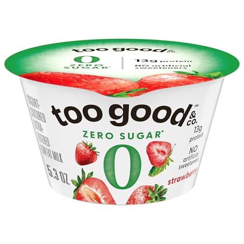Too Good & Co. Zero Sugar Strawberry Yogurt-Cultured Ultra-Filtered Low Fat Milk Product, Creamy and...