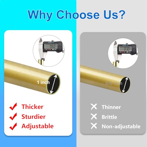 image for Byondeth Curtain Rods for Windows 16 to 170 Inches Adjustable Length 1