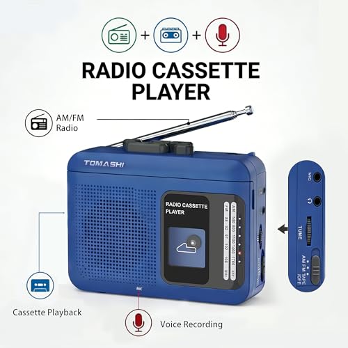 TOMASHI Portable Cassette Tape Player and Recorder with AM/FM Radio by TOMASHI - Used condition - Image 2