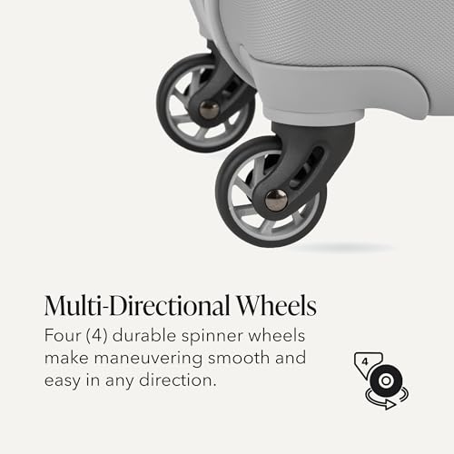Image of SwissGear 7366 Hardside Expandable Luggage with Spinner Wheels, Grey, Carry-On 19-Inch, 7366 Hardside Expandable Luggage With Spinner Wheels