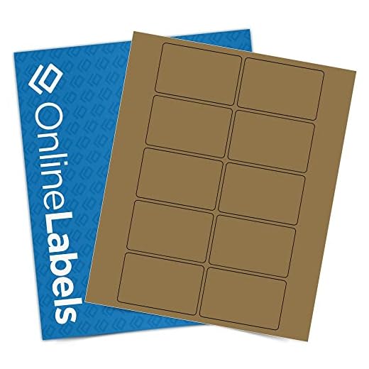Pack of 1,000 Brown Kraft Rectangle Labels