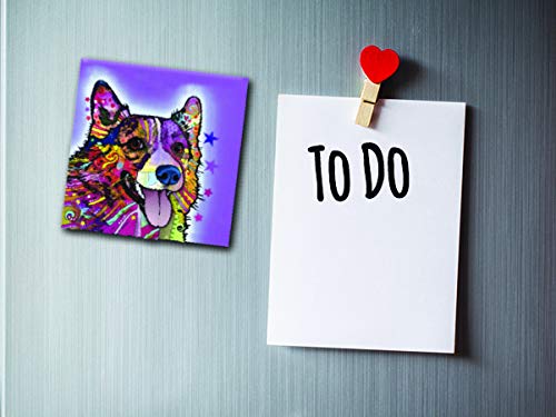 Enjoy It Pet Magnet, Corgi Featuring The Pop Art Of Dean Russo - Measures 2.5" #TOP2