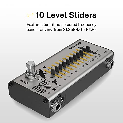 Donner Eq Pedal, 10 Band Equalizer Pedal, Eq Seeker For Guitar And Bass True Bypass #TOP3