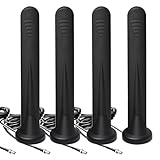 12dBi External 5G 4G LTE 3G GPRS GSM 600~6000Mhz TS9 Magnetic Base Antenna Compatible with Netgear AT&T Nighthawk M6 MR6110 MR6500 M5 MR5100 M1 MR1100 LB1121, LB2120 Hotspots Router,5FT,4-Pack
