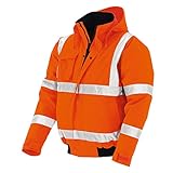 Warnschutzklasse 18 eXtreme Warnschutz-Pilotenjacke für Straßenbau/Baustelle/Industrie, warnorange, Größe 5XL