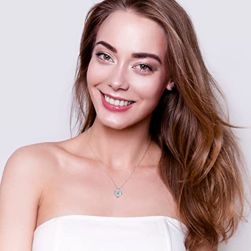 Wife Gifts From Husband, 14K White Gold Plated Cz Love Knot Necklace Gifts For Her Birthday Gift Ideas Wife Necklace Gift For Wife From Husband Wife Anniversary Valentines Day Gifts For Wife #TOP2