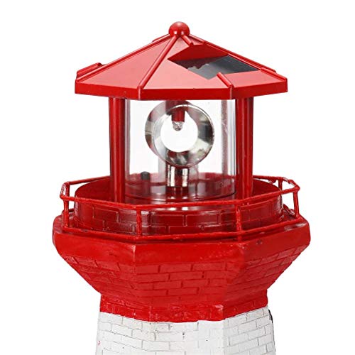 Faro luz solar del paisaje EMUKOEP giratoria negra para jardín