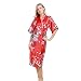 Morbuy Vestido Pijama Pavo Real Mujer Kimono Corto Bata de Satén Kimono...