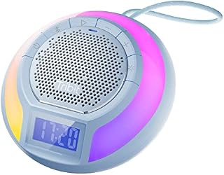 Tribit AquaEase Bluetooth Shower Speaker: IPX7 Waterproof Wireless Speaker,18H Playtime,Mini Speaker with Light,Stereo Pairing,App Control,Portable for Outdoor and Home