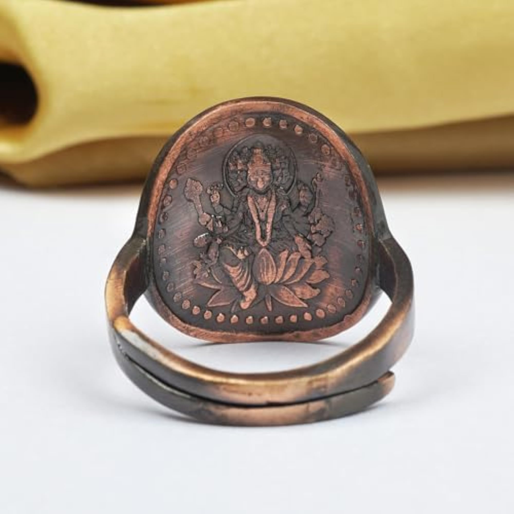 Copper Shree Gayatri Yantra Ring, Spiritual Gift