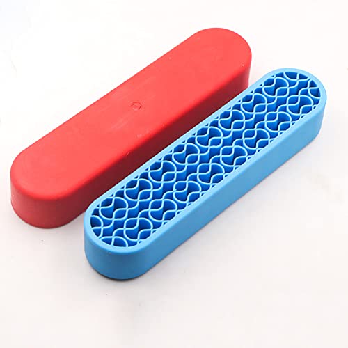 Image of AKOAK 1 Pack Silicone Makeup Brush Holder, Cosmetics Storage Box Desktop Finishing Container, Painting Pen Holder Sewing Craft Organizer (Red)