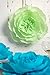 Paper Flower Decorations, Large Crepe Paper Flowers, Giant Paper Flowers (Purple, Blue, Light Green, Set of 6) for Wedding, Bridal Shower, Baby Shower, Wall Decorations
