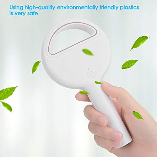 Bladeless Fan, 3-Speed Usb Rechargeable Portable Mini Fan Ultra-Low Noise Adjustable Handheld Personal Fan For Kids, Girls, Women, Men, Travel, Indoor, Outdoor(White) #TOP2