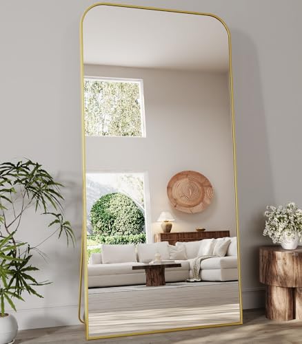 Image of Koonmi Full Length Mirror, 76 inchx34 inch Mirror Full Length with Stand