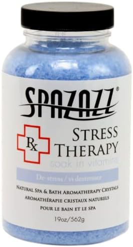 Spazazz SPZ-605 RX Therapy Crystals Container Bath Minerals, 19-Ounce, Stress Therapy De-Stress
