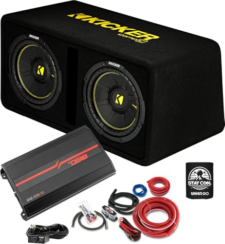 KICKER Subwoofer and Amp Package of 3 Items - 12
