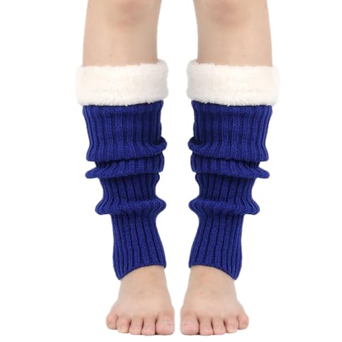 Image of Winter Leg Warmers for Women and Girls Warm Knitted Socks Knitted Wool Crochet Long Boot Socks New Year's Day Socks Christmas Socks