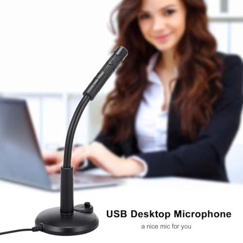 Image of Drumstone (𝐒𝐩𝐞𝐜𝐢𝐚𝐥 𝟏𝟓 𝐘𝐞𝐚𝐫𝐬 𝐖𝐚𝐫𝐫𝐚𝐧𝐭𝐲 USB Desktop Microphone with 360 Degree Sound Pickup, Noise Reducing Plug and Play Mic with Adjustable Gooseneck for Streaming, Gaming