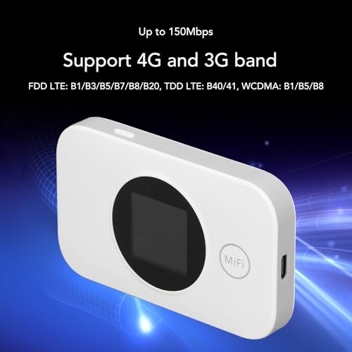 Image of 4G LTE Mobile Hotspot, Pocket Wi Fi Router with Screen Display, Lightweight Portable Mobile Hotspot Supports Up to 10 Devices, for Smartphones Laptops Smart TVs